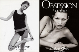 Werbung mit Kate Moss für ck - 1993